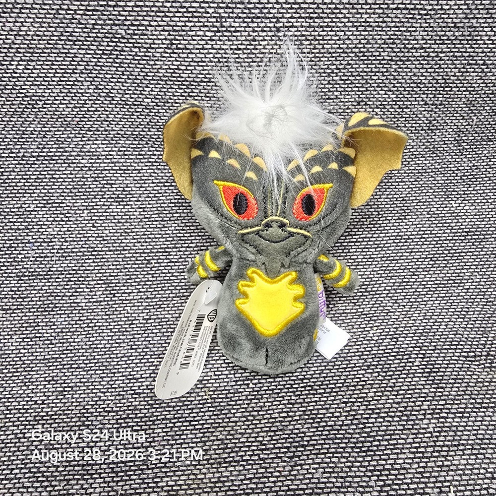 Hallmark Itty Bittys Gremlins Stripe Plush Toy 4" Grey NWT 80s Movie Horror